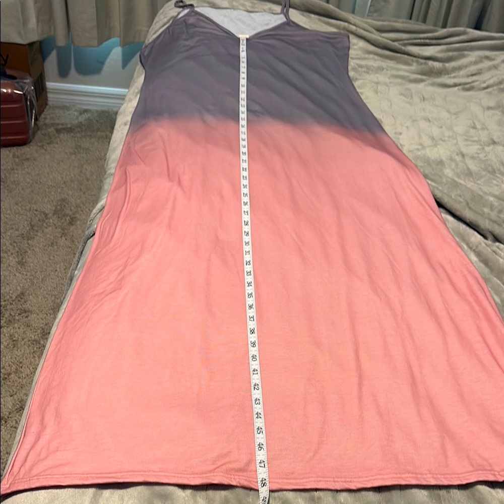 Pink and Gray Ombre Maxi Dress